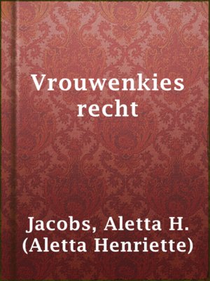 cover image of Vrouwenkiesrecht